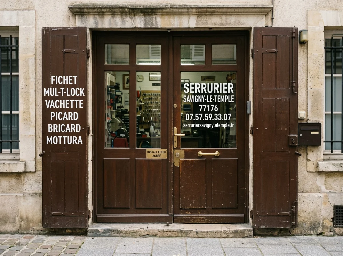 Installateur agréé · double-porte propre, marques expliquées dessous